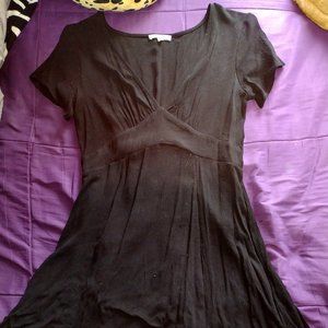 Black deep V-neck dress size medium.